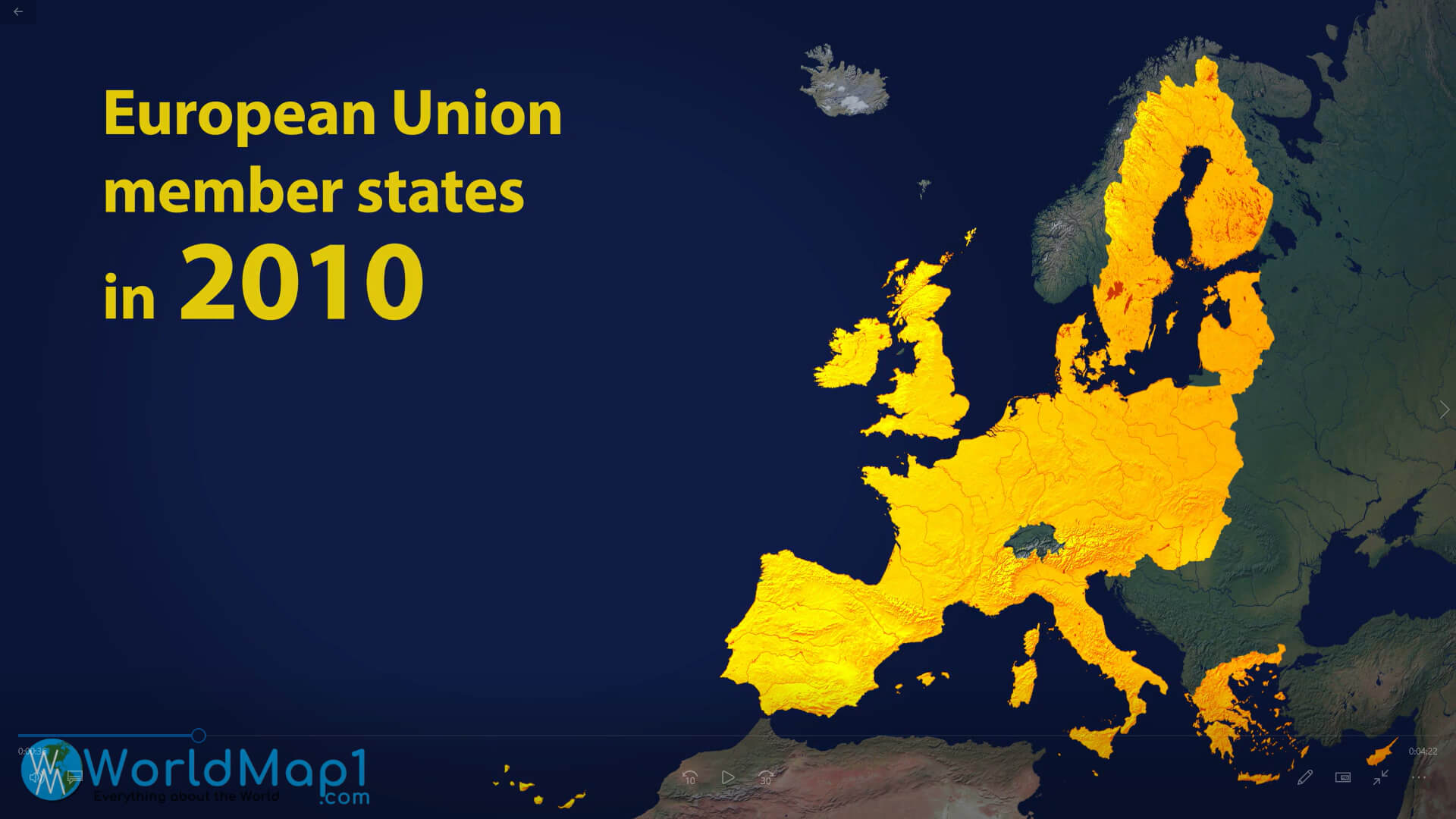 European Union Member States Map in 2010